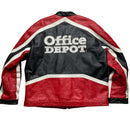 Nascar Tony Stewart 14 Office Depot Black Red and White Vintage Leather Racing Jacket (XL)