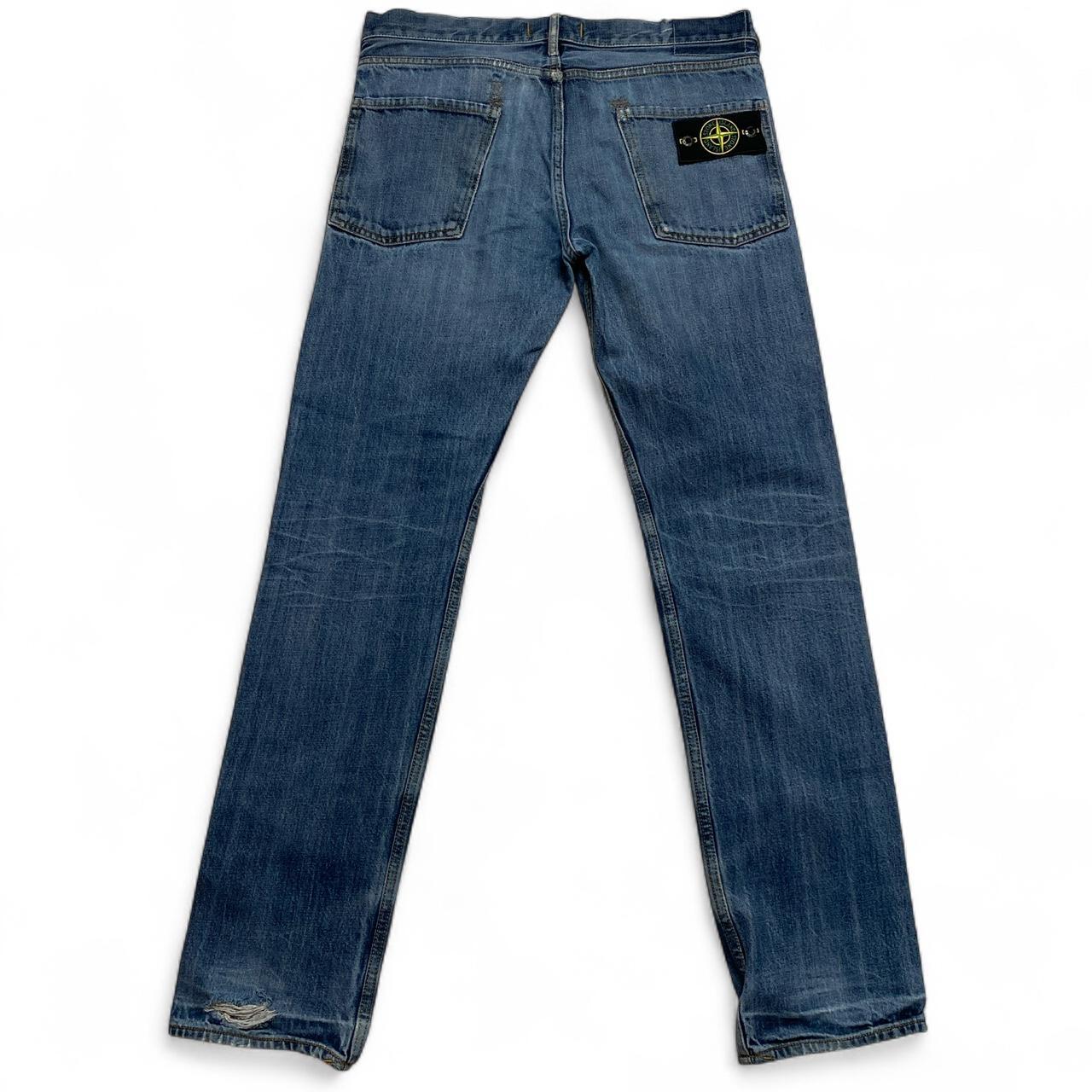 Stone Island Light Blue Distressed Jeans (32W)
