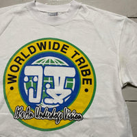 Judah Tribe White Yellow Green and Blue T Shirt (L)