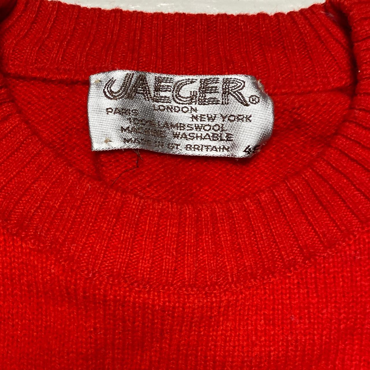 Jaegar Red Lambswool Red Jumper