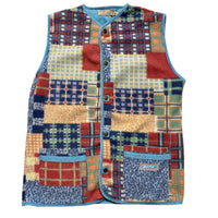 Paco Vintage 90’s Multi Coloured Towelling Patchwork Gilet Vest (M)