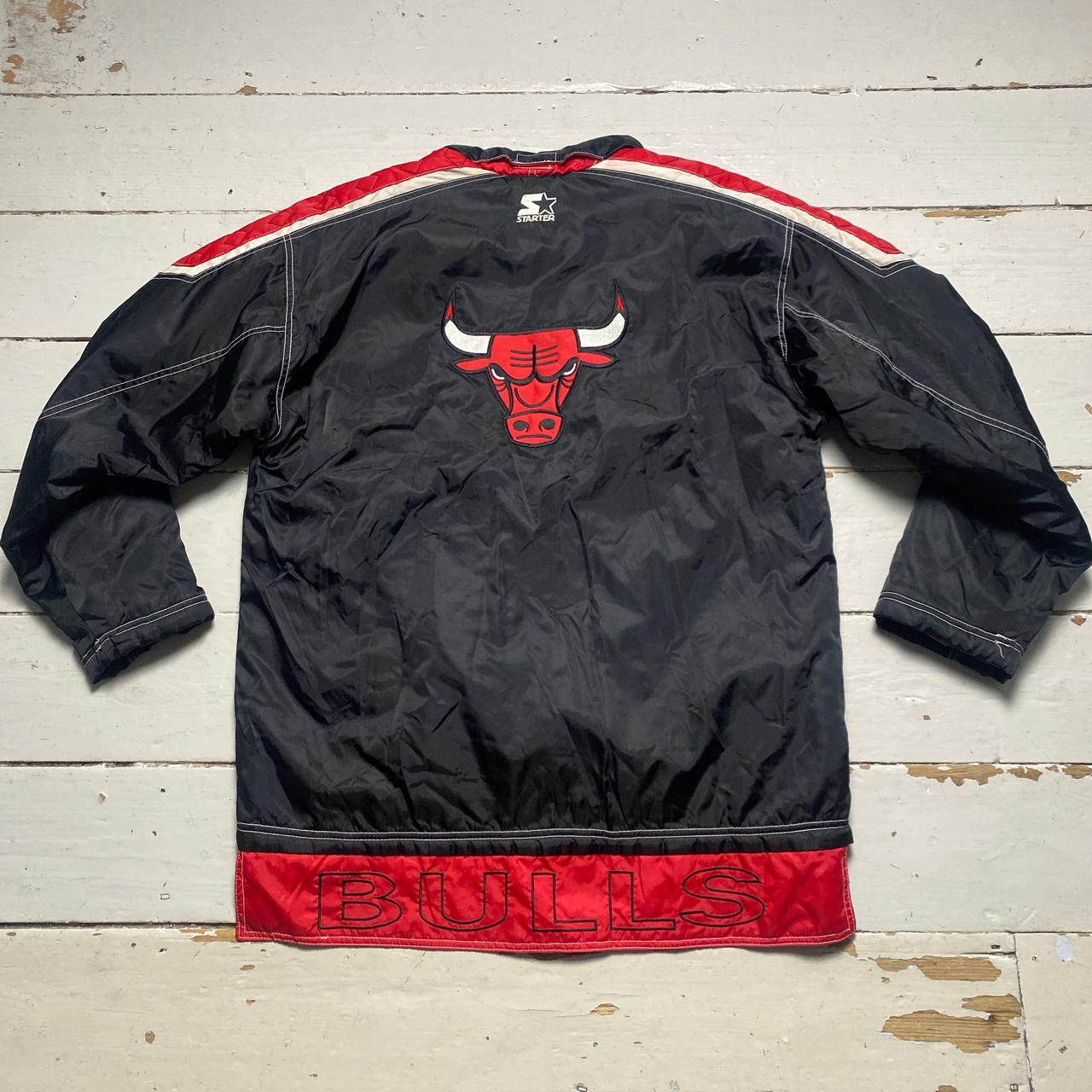 Chicago Bulls Vintage 90’s Starter Black Red and White Jacket