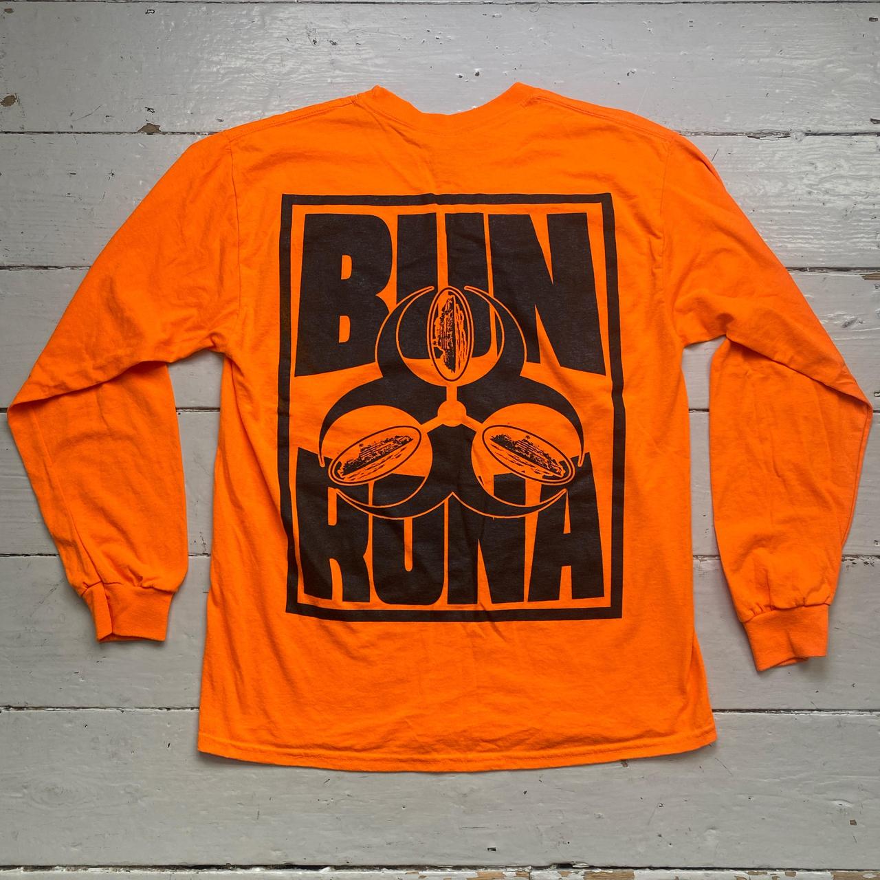 Corteiz Bun Rona Orange and Black Long Sleeve T Shirt