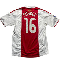 Adidas Ajax 2004/5 Vintage Football Jersey Red and White Suarez (L)