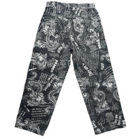 Raco Jeans Vintage 90’s Dragon Newspaper Transcript Denim Suit Jacket and Jeans (WOMEN.S)