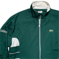 Lacoste Green and White Tracksuit Shell Windbreaker Jacket (XL)