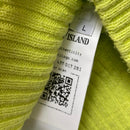 Stone Island Fluorescent Highlighter Yellow Lime Button Up Cardigan Jumper (L)
