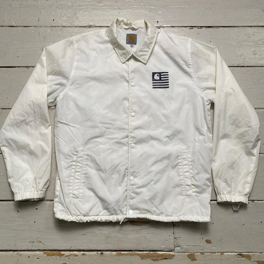 Carhartt WIP White and Black Livhtweight Jacket