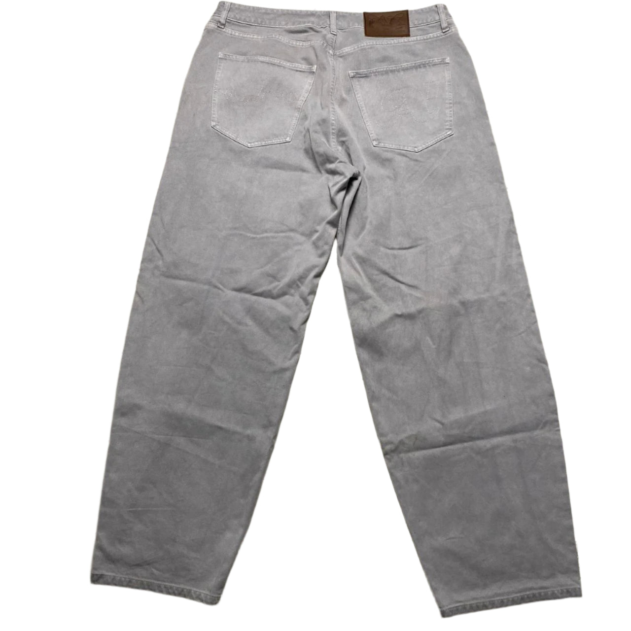 A1 Denim Baggy Silver Grey Jeans (36W)