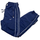 Nike Vintage y2k Swoosh Navy and White Shell Trackpant Bottoms (XS)