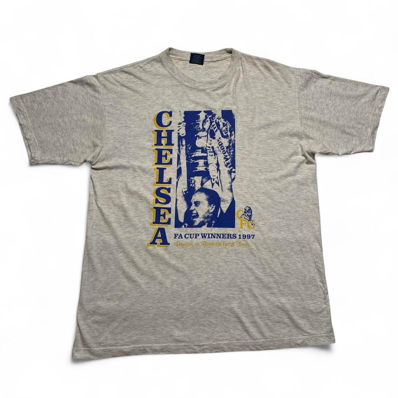 Chelsea FA Cup Winners 1997 Grey Vintage 90’s T Shirt (XL)