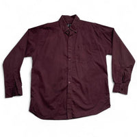 Dunhill Burgundy Long Sleeve Shirt (M)