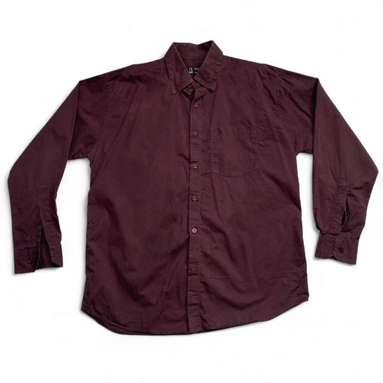 Dunhill Burgundy Long Sleeve Shirt (M)