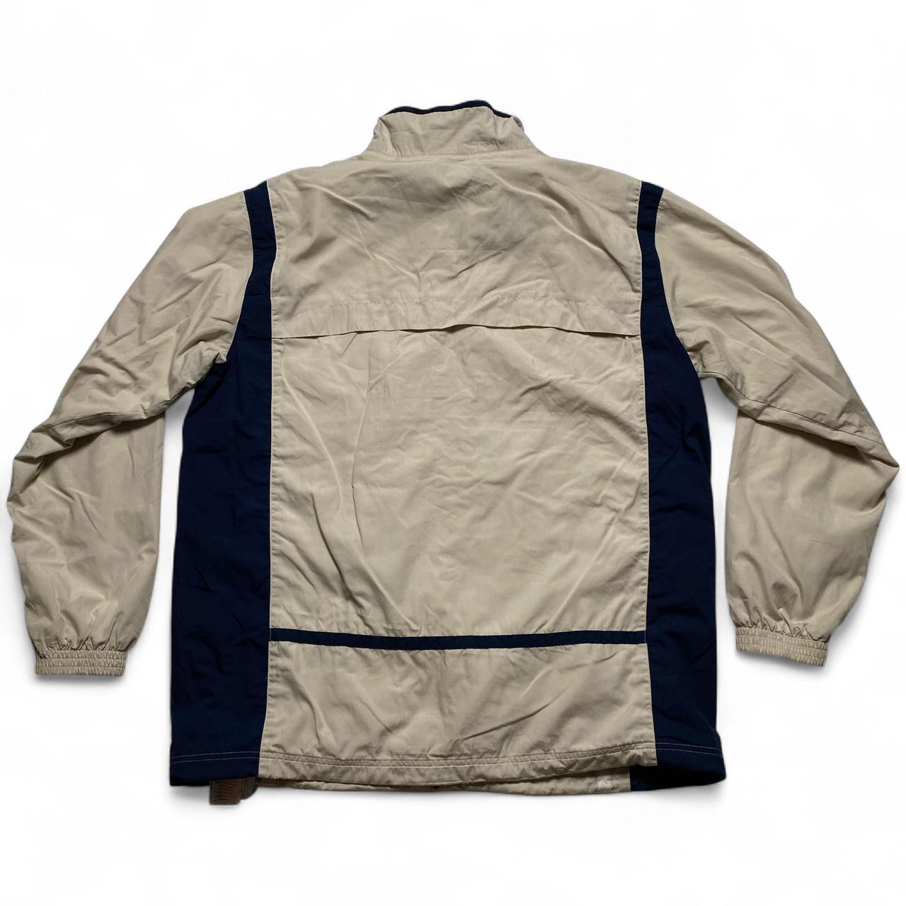 Nike Vintage y2k Cream and Navy Shell Tracksuit Jacket (2XL)