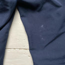 Adidas Navy and White Baggy Trackpant Shell Bottoms (L)