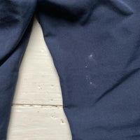 Adidas Navy and White Baggy Trackpant Shell Bottoms (L)