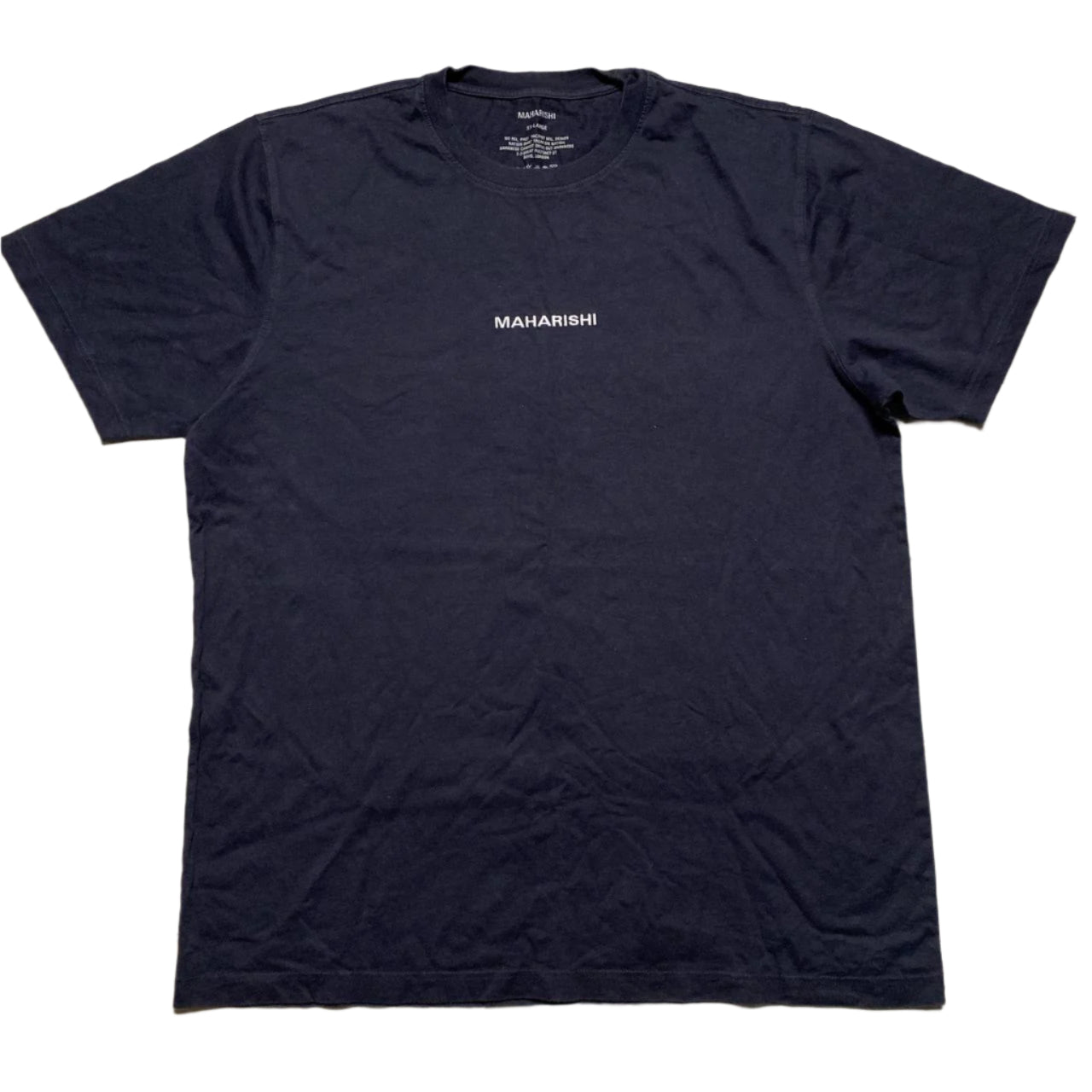 Maharishi Navy and White Baggy T Shirt (2XL)