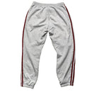 Adidas Grey and Burgundy Baggy Joggers (M)