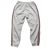 Adidas Grey and Burgundy Baggy Joggers (M)