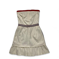 Dolce and Gabbana Vintage Cream White Red and Navy Tennis Dress Pleated Skirt (S)