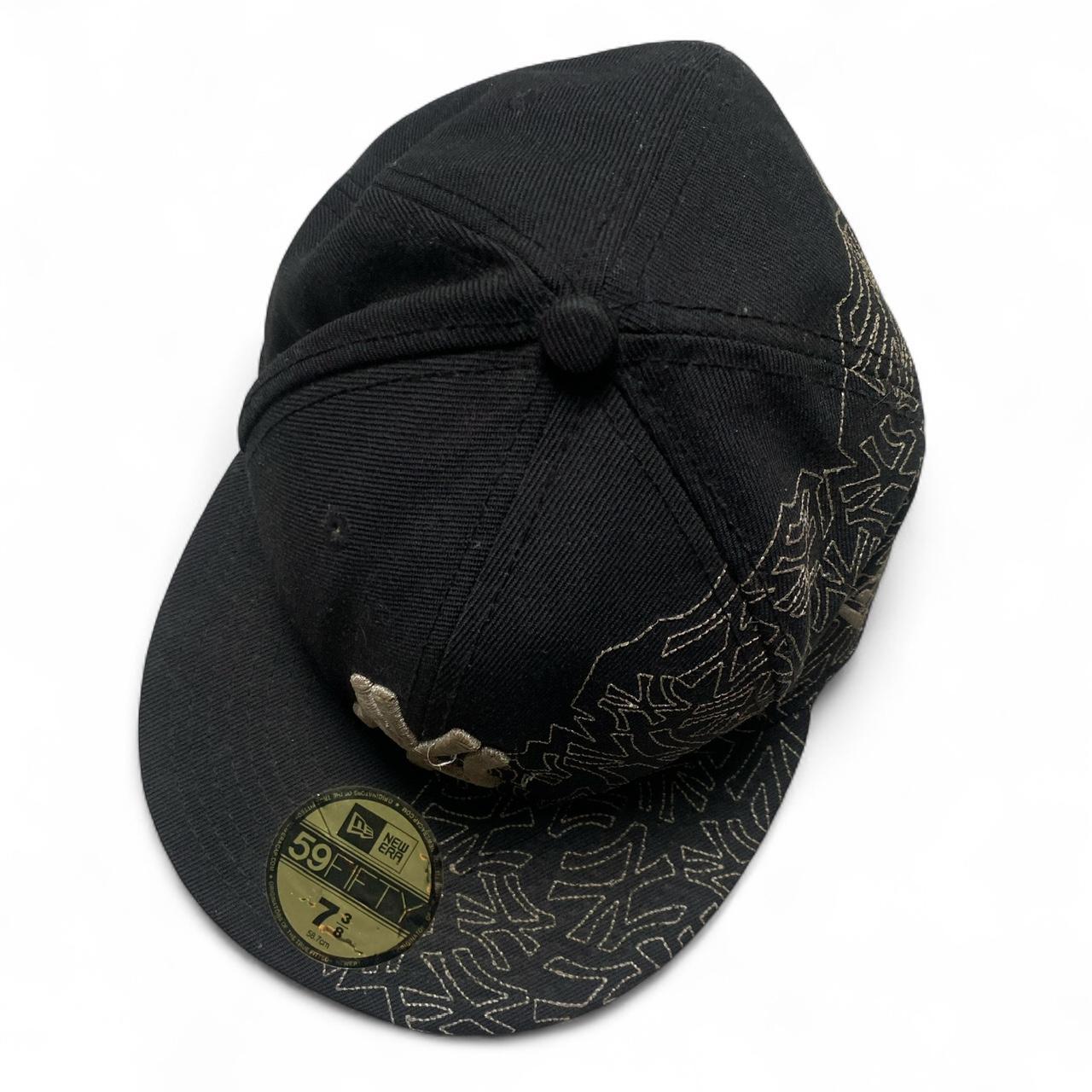 New York Yankees New Era Black and Grey Embroidery Stitch Fitted Cap