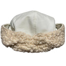 Napapirji Cream White Ear Flap Dog Ear Sherpa Cap