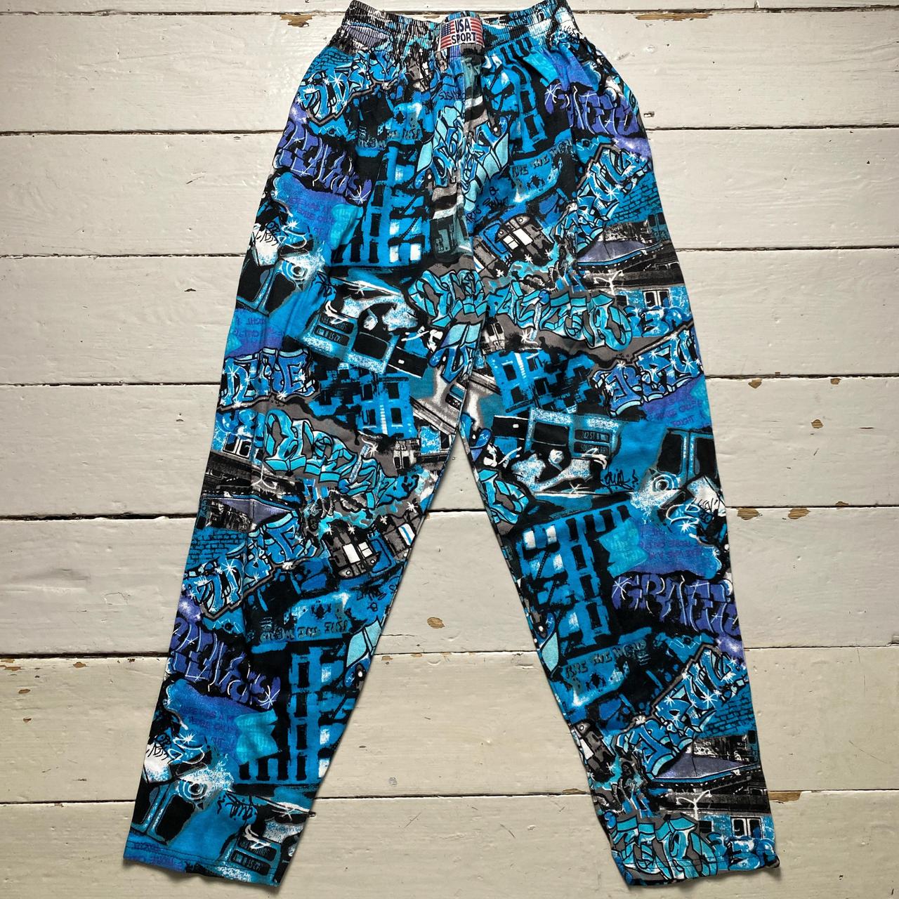 USA Sport New York Grafitti Blue Trousers