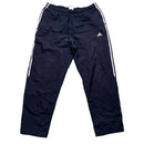Adidas Navy and White Stripe Shell Baggy Trackpant Bottoms (36W)