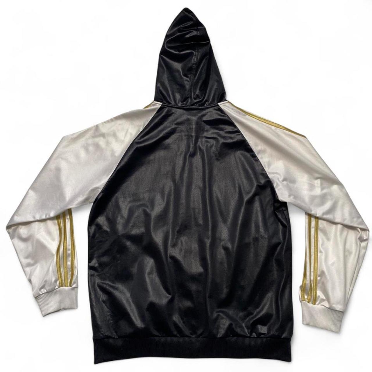 Adidas Originals Black Gold and White Tracksuit Hooded Jacket (L)