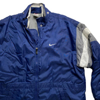Nike Vintage 90’s Navy Grey and White Padded Jacket (L)