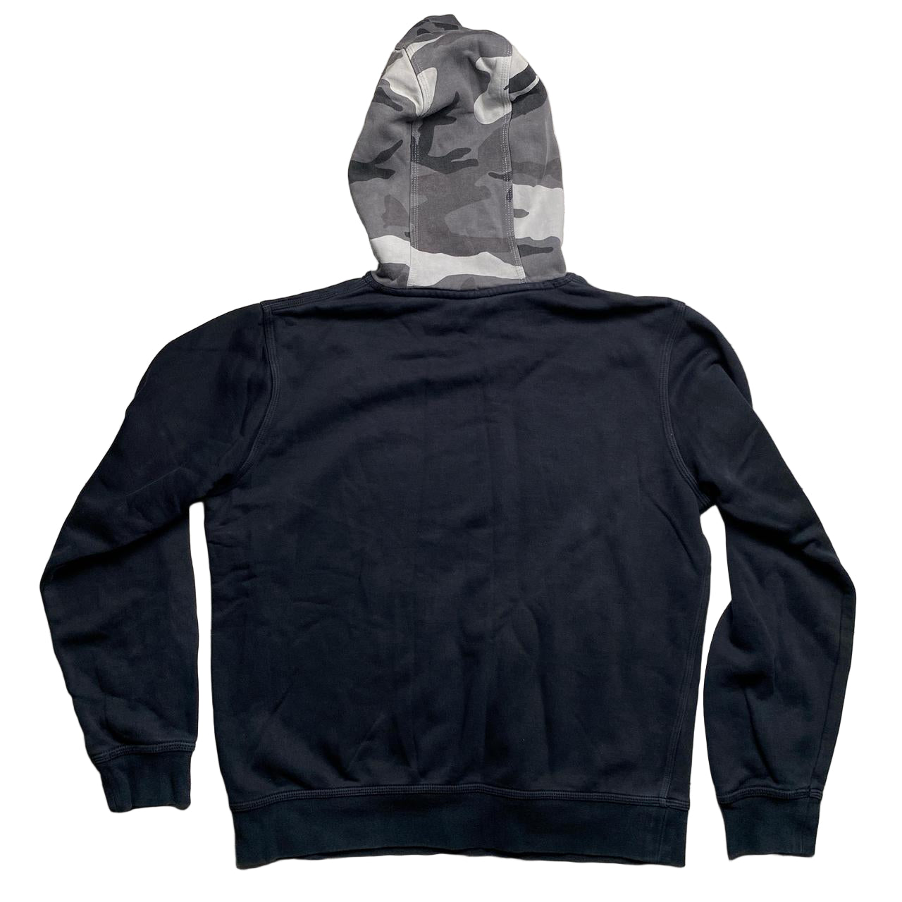 Nike Club Black and Grey Camouflage Hoodie (M)