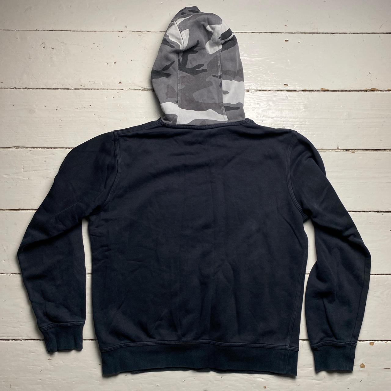 Nike Club Black and Grey Camouflage Hoodie