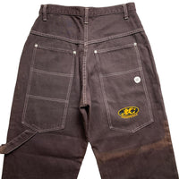 AMC Jeanswear Vintage 90’s Baggy Brown White Stitch Cargo Carpenter Jeans (32W)
