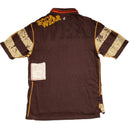 Rocawear Brown Cream and Yellow Polo Shirt (M)