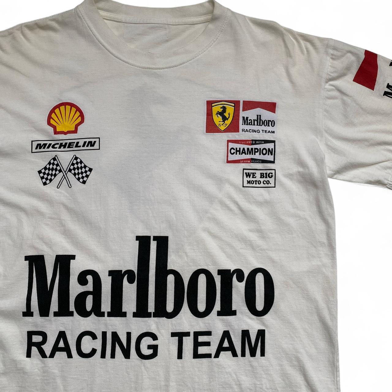 Ferrari Vintage 90’s Marlboro Racing Team Shell Michelin White Formula 1 T Shirt (S)