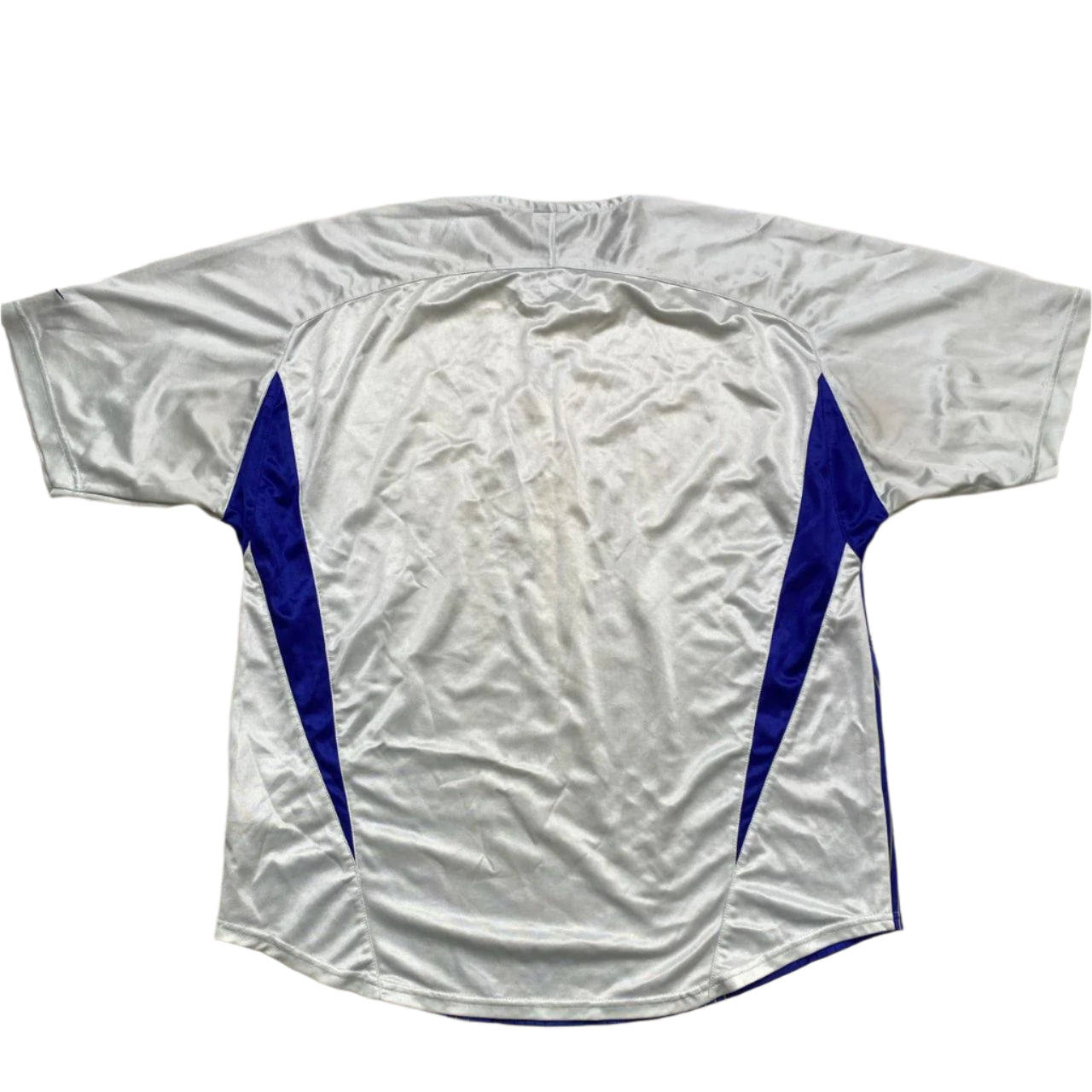 Nike Football Vintage y2k Jersey White Blue Yellow Ombre Blend (L)