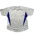 Nike Football Vintage y2k Jersey White Blue Yellow Ombre Blend (L)