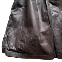 Leone London Vintage Brown Long Leather Trench Coat (S)
