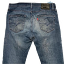 Levis 511 Navy Blue Stonewash Distressed Jeans (32W)