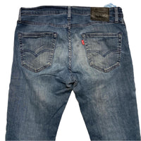 Levis 511 Navy Blue Stonewash Distressed Jeans (32W)