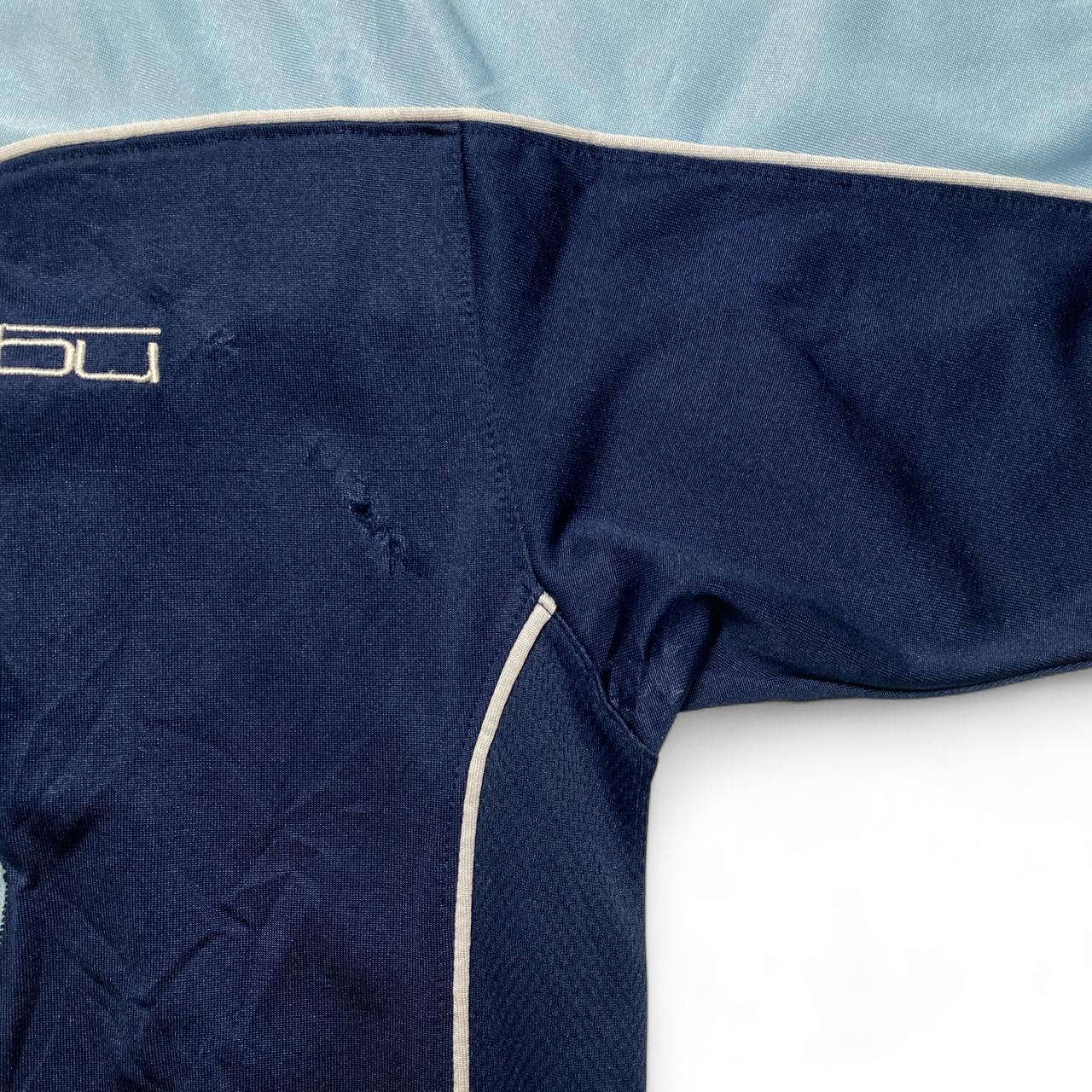 FUBU Vintage Baby Light Blue Navy and White Jersey (M)