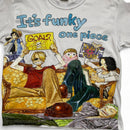 One Piece Anime White Graphic T Shirt (L)