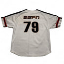 ESPN Baseball Vintage 90’s Y2K White Black and Orange Button Up Jersey (L)
