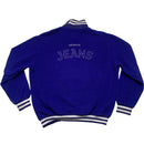 Armani Jeans Blue and White Vintage 90’s Fleece Quarter Zip Jumper (L)