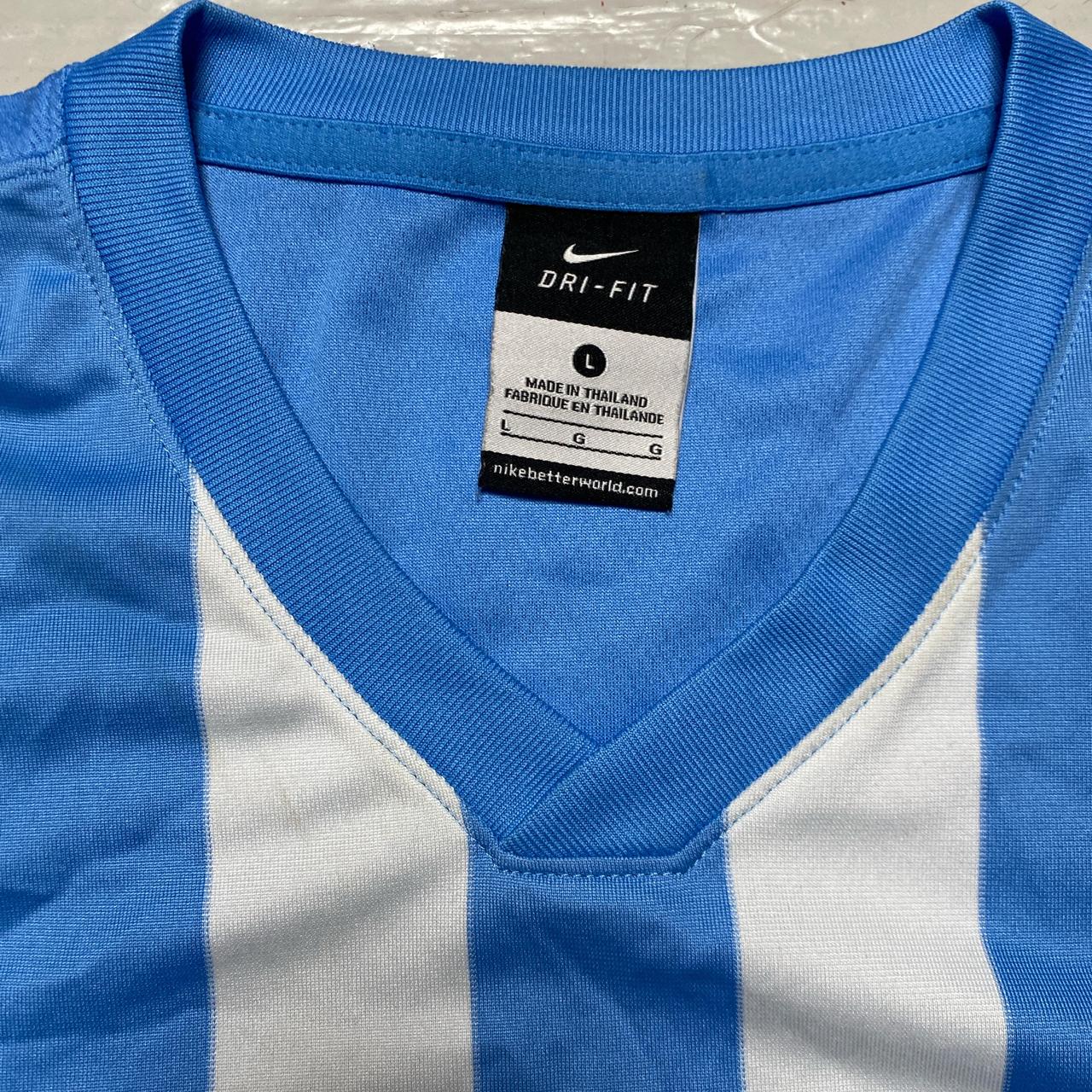 Nike Blue and White Stripe Football Jersey