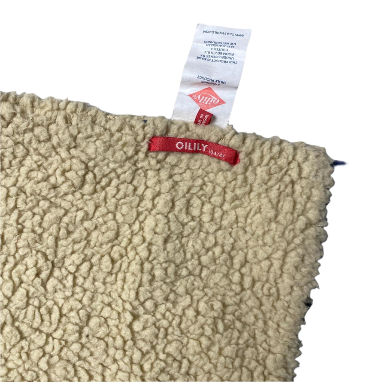 Olily Sherpa Blue and Cream Scarf