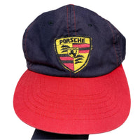 Porsche Vintage Baseball Cap Navy and Red