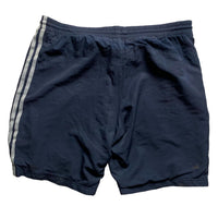Adidas Vintage Navy and Grey Shell Trackpant Shorts (M)