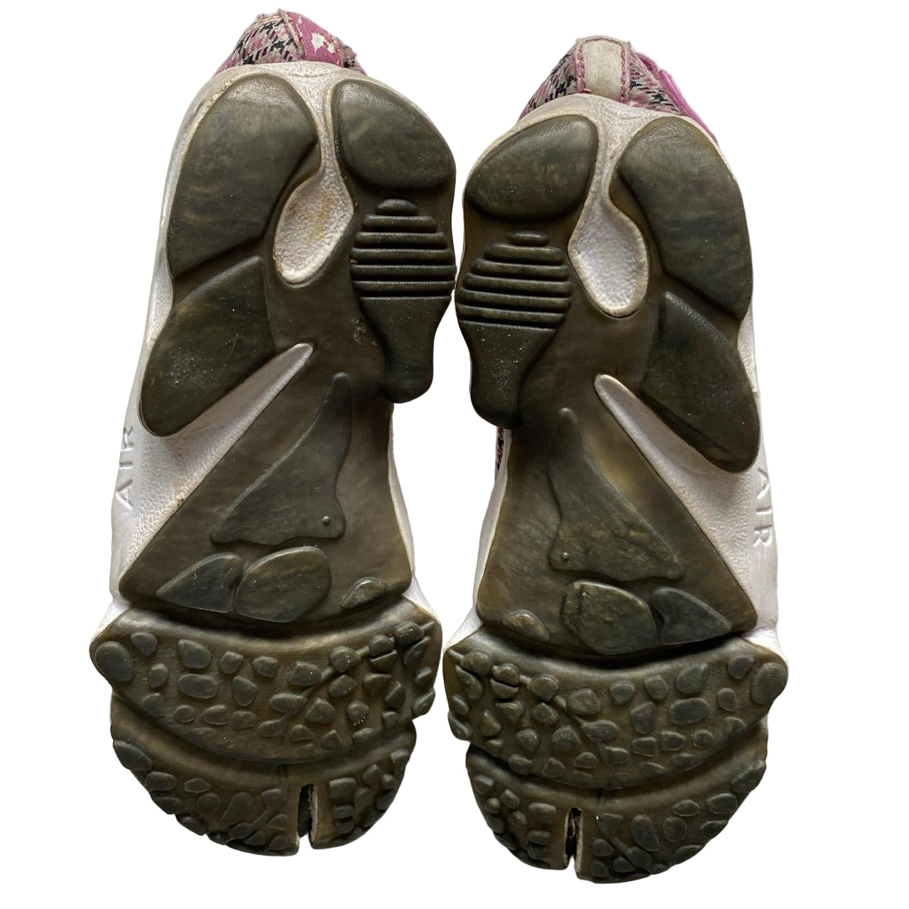 Nike Air Rift Pink White and Black Tweed Vintage 2005 Tabi Split Toe Shoes (UK 6.5)