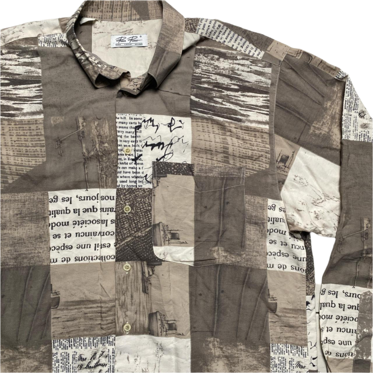 Rian Rucci Vintage Multi Print Grey and White (L)